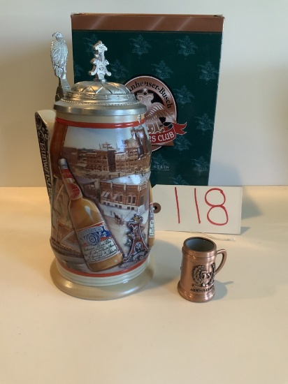 Collectors Club 1999 "THE GOLDEN AGE OF BREWING CIRCA 1898" MEMBERSHIP STEIN