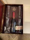 Budweiser Limited edition bottle with 4 glasses