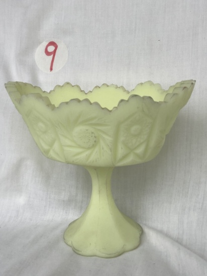 Fenton 5Â½in. Comport, Lime Sherbet