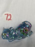 Fenton Handpainted Signed Cat