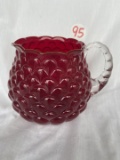 Fenton Ruby  Red Jaqueline Artichoke Pitcher