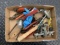 pliers, channel locks, cutters