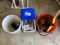 3 buckets - heat shrink tube various sizes, brushes, bag,