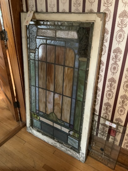 3ft by 5ft stain glass window leaded framing