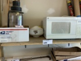 Contents of Shelf w/Microwave