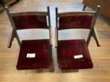 two folding theater chairs