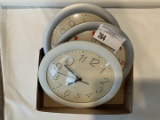 (2) quartz battery operated clocks