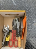 crescent wrenches, metal sheer, Allen wrenches, squares