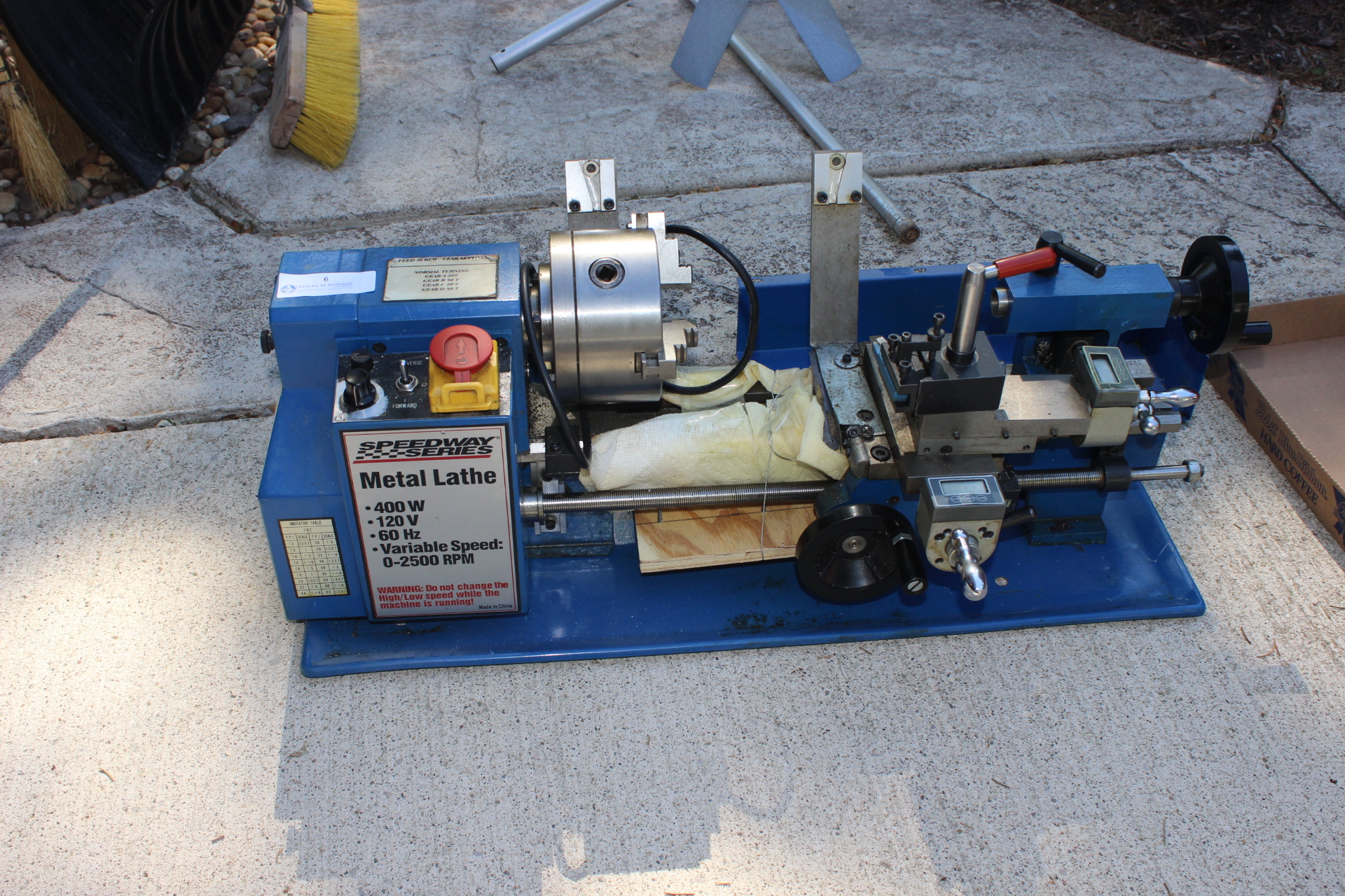 Speedway Series Metal Lathe 400 w 120v Vaiable Proxibid