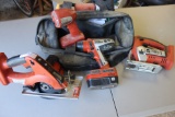 Black and Decker Firestorm 18v Combo Power Tool Set including Saw, Drill, Jig-Saw and Light. Bits an