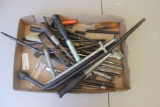 Tire iron, files, punch, misc. pins