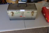 Metal Tool Box with misc. wiring supplies