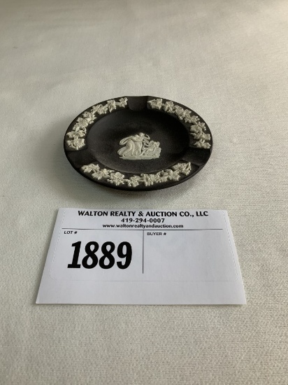 4 1/2" Black Wedgewood Cameo Ashtray