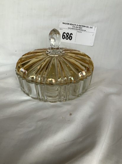 Glass Candy Dish With Lid