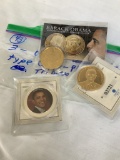 (3) Obama Commemorative Tribute Coins