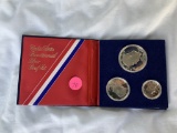 US Bicentennial Coins - Ike $1, Kennedy Half, Washington Quarter Uncirc. Set