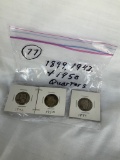 1899, 1942 and 1950 Quarters