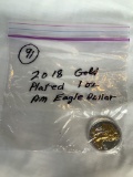 2018 Gold Plated 1 oz Silver American Eagle