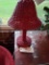 Red wicker table lamp from Junior home Tiffin Ohio