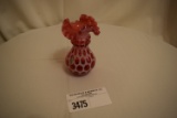 Fenton Cranberry Vase w/Fluted Top