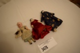 3 Old Miniature China Dolls