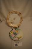 Small Austria Plate and Large Hand Painted Plate