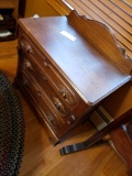 Walnut burled commode w/acorn pulls