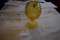 Tiffin Glass Yellow Hobnail Candleholder