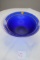 Tiffin Glass Cobalt Satin Blue Bowl