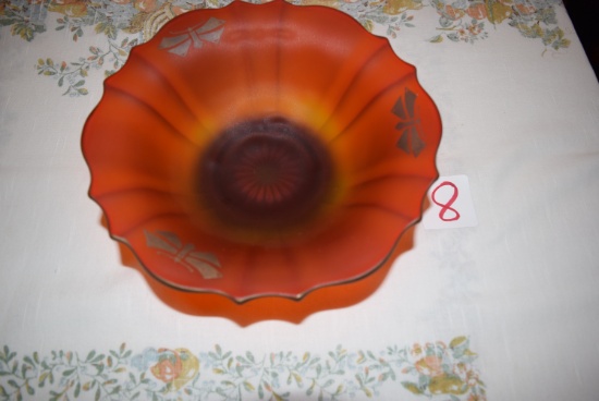 Tiffin Glass Amberina Bowl