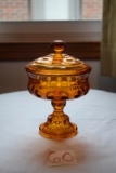 Tiffin Glass Kings Crown Candy Dish