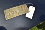 Winchester We Recommend Winchester Gold Plated Placard