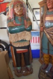 Carved 6ft Indian Chief Wood