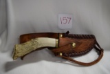 Smaller Buck Belt knife with Buck Engraving and case