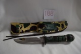 Cammo Buck/Outdoorsman knife with compass