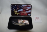 John Wayne Collector knife with tin