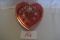Heart Shaped Box with Red and Gold Lid