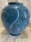 Cowan Pottery Blue Squirrel Vase (rare)
