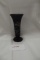 Tiffin Glass Black Satin Vase with Painted Parrot with Flowers (Excellent Condition)