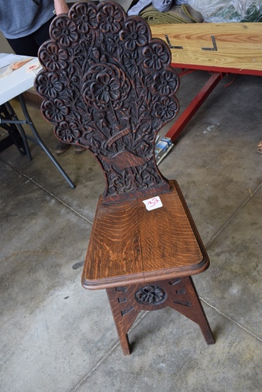 Quarter Sawn Carved side chairs*