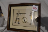 Girard Clock/Watch Parts Art Deer Hunter *