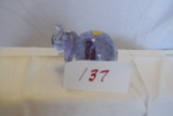 Tiffin Glass Twilight Elephant Paperweight*