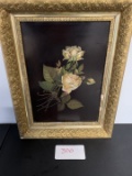 Framed Hand Painted Rose on Tin 13