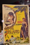 Old Movie Poster Love Island Eva Gabor *