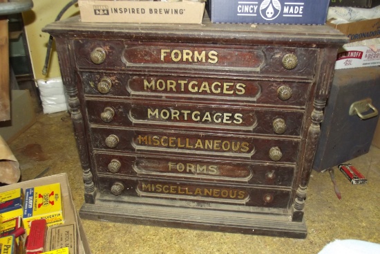 Antique Flat File Cabinet