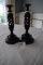 Handmade wd. candlesticks