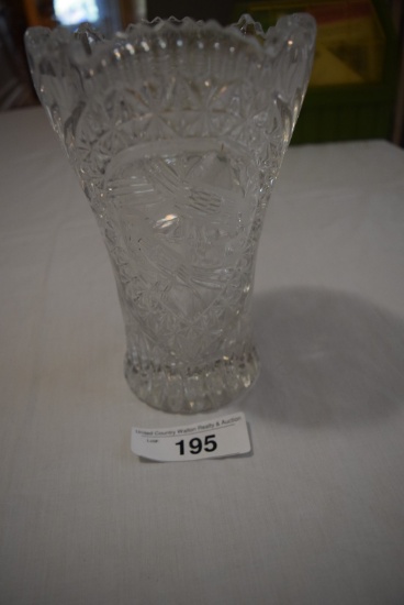 Pressed Glass Vase 12"