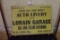 Lorain garage sign cardboard