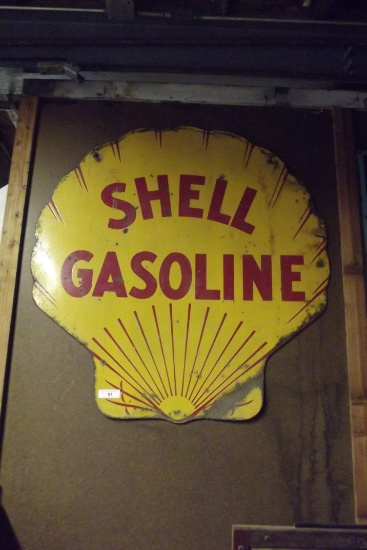 Shell Double Sided 42" Porcelain Sign