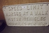 Cast Speed limit Sign